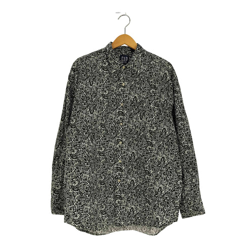 ギャップ Gap 90s OLD 総柄 コットンシャツ メンズ import:L