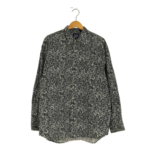 ギャップ Gap 90s OLD 総柄 コットンシャツ メンズ import:L