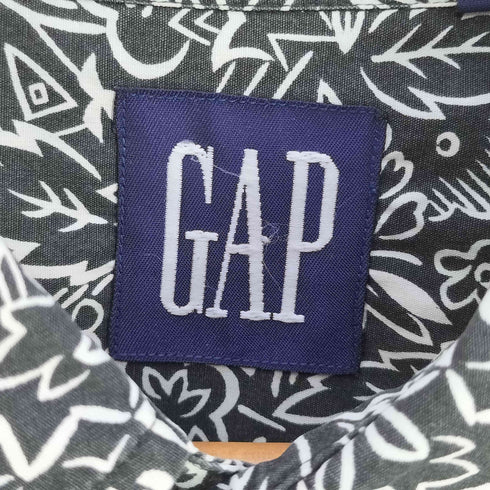 ギャップ Gap 90s OLD 総柄 コットンシャツ メンズ import:L