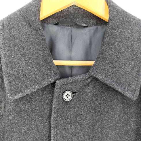 MAGNITIQUE ウールカシミヤ 比翼 ステンカラーコート メンズ import:S