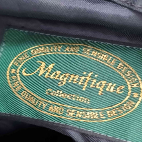 MAGNITIQUE ウールカシミヤ 比翼 ステンカラーコート メンズ import:S