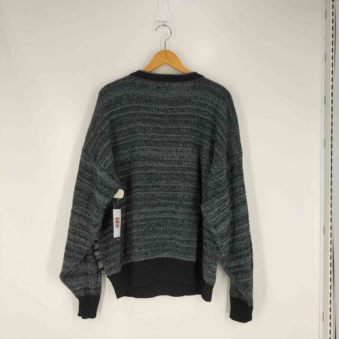 Alan Stuart 鷲 アニマル刺繍 切替 アクリル クルーネック ニット メンズ import:XL