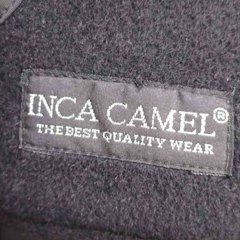 INCA CAMEL ウールカシミヤ 比翼 ステンカラーコート メンズ LL