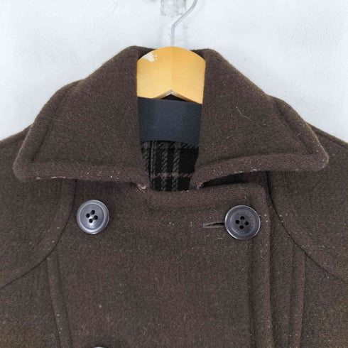 バーバリーブルーレーベル BURBERRY BLUE LABEL 裏地チェック ピーコート レディース 38