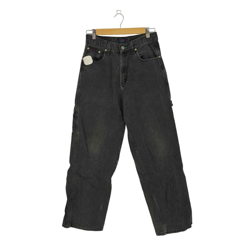 トミージーンズ tommy jeans メキシコ製 後染めブラック ロゴパッチ デニム ペインターパンツ メンズ 29/32