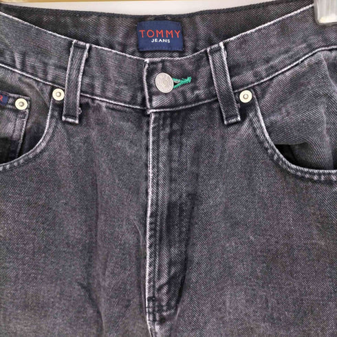 トミージーンズ tommy jeans メキシコ製 後染めブラック ロゴパッチ デニム ペインターパンツ メンズ 29/32