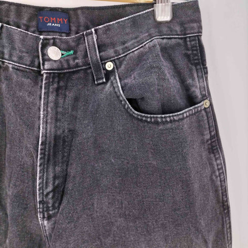 トミージーンズ tommy jeans メキシコ製 後染めブラック ロゴパッチ デニム ペインターパンツ メンズ 29/32