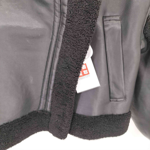 THINGS THAT MATTER IMITATION MOUTON CROPPED RIDERS JACKET ムートン クロップド ライダースジャケット レディース FREE