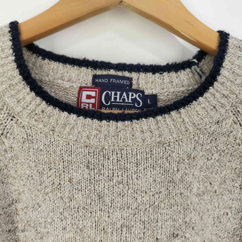 チャップスラルフローレン CHAPS RALPH LAUREN 90S HAND FRAMED ナイロンウール混 ネイティブ シルクニット メンズ import:L