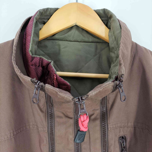 フェールラーベン FJALL RAVEN 中綿ライナー付き 裾ドローコード 多重ジップブルゾン メンズ LL