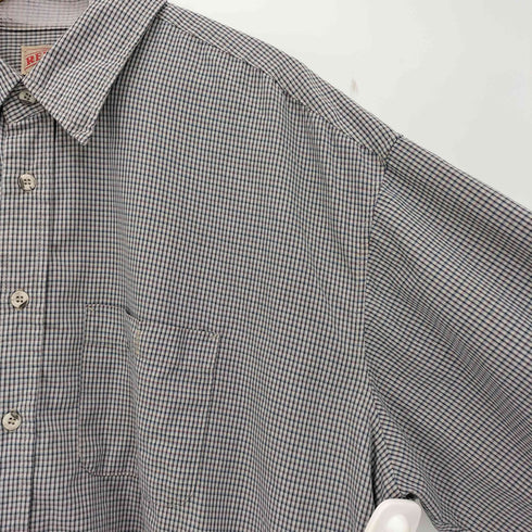 レッドキャップ RED KAP ギンガムチェック ポケット 長袖シャツ メンズ 3XL
