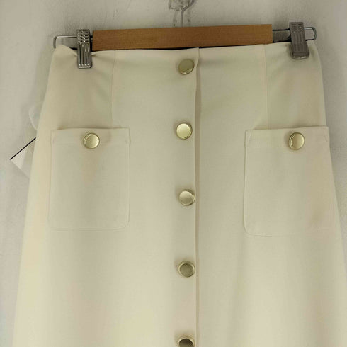 ナチュラルクチュール natural couture ストレッチツイル金釦スカート レディース JPN:L