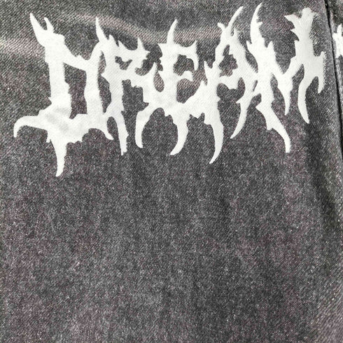 立体裁断 ペイント ダメージ ブラックデニム メンズ JPN:M