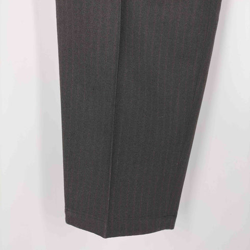 ワイズフォーメン Ys for men 80s 初期タグ ウールコットン ストライプ 2タックスラックス メンズ JPN:L