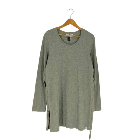 ファセッタズム FACETASM サイドジップ ロング丈 Uネック ロングスリーブ Tシャツ メンズ 00