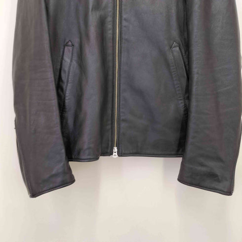 ナノユニバース NANO universe ラムレザーシングルライダースジャケット メンズ JPN:XL