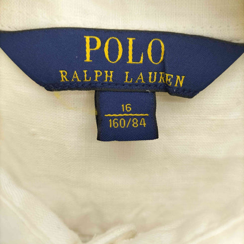 ポロラルフローレン POLO RALPH LAUREN ポニー刺繍 グラデーション ハーフボタン プルオーバー ノースリーブ シャツ ワンピース レディース 160