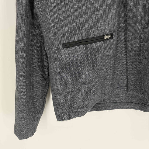 アールエルエックスラルフローレン RLX RALPH LAUREN ロゴ金具 比翼ジップ スナップボタン ヘリンボーン カーディガン メンズ import:M