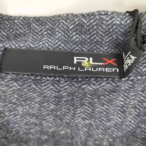アールエルエックスラルフローレン RLX RALPH LAUREN ロゴ金具 比翼ジップ スナップボタン ヘリンボーン カーディガン メンズ import:M