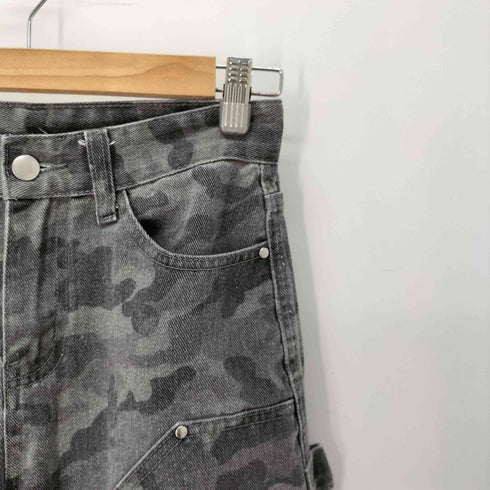 カモフラージュ柄 ダブルニー ペインター パンツ レディース JPN:M
