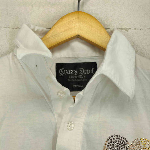 クレイジーデビル CRAZY DEVIL Y2K ラインストーン S/Sポロシャツ メンズ JPN:M