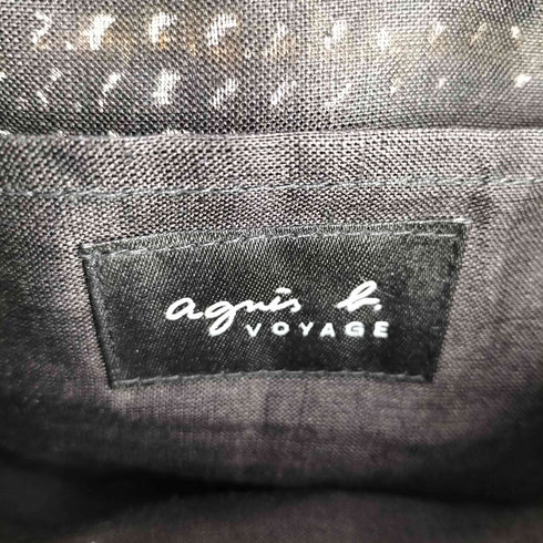 アニエスベーボヤージュ agnes b. VOYAGE ラフィア ボーダー チェーン ショルダー バッグ レディース