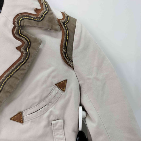 ディースクエアード DSQUARED2 レザーパッチ タイロッケンジャケット ウエスタン レディース 40