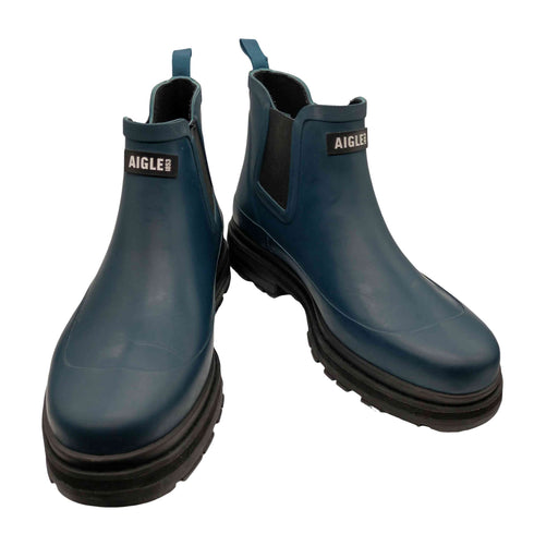 エーグル AIGLE SOFT RAIN M2 ロゴパッチ ハイカット レイン ブーツ サイドゴア ブーツ メンズ JPN:27