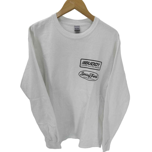 GILDAN ボディ BUDDY CLOTHING SOLD AND SERVICED 両面 プリント L/S Tシャツ メンズ import:M