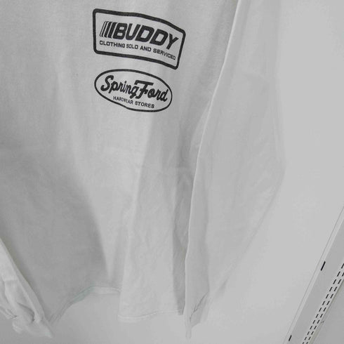 GILDAN ボディ BUDDY CLOTHING SOLD AND SERVICED 両面 プリント L/S Tシャツ メンズ import:M
