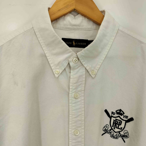 ラルフローレン RALPH LAUREN 現行タグ エンブレム刺繍 3点止め ボタンダウンシャツ メンズ import:XXL