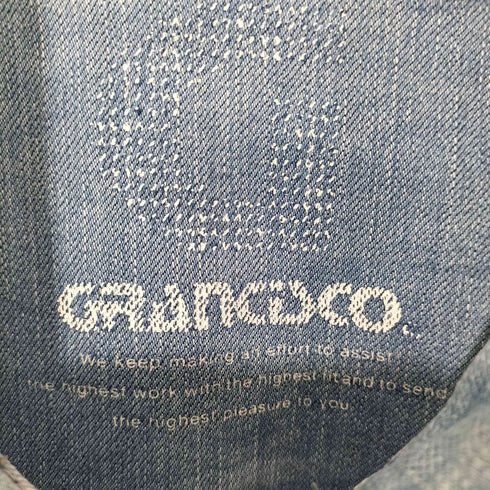 GRANCISCO ジップアップ マルチジップ アイスウォッシュ スタンドカラーデニムジャケット メンズ JPN:XL