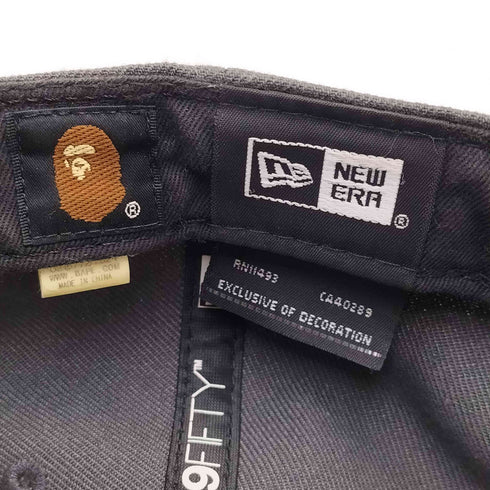 アベイシングエイプ A BATHING APE 9FIFTY エイプヘッド ロゴ刺繍 6パネル キャップ メンズ ONE SIZE