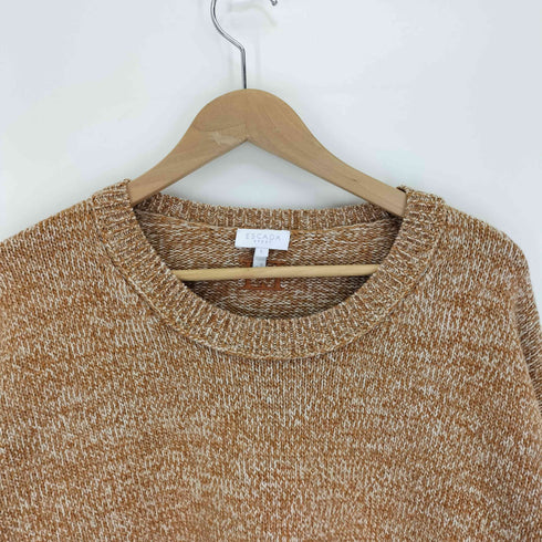 エスカーダスポーツ ESCADA SPORT リブ編み 背面ロゴ刺繍 ウール ニット セーター メンズ JPN:L