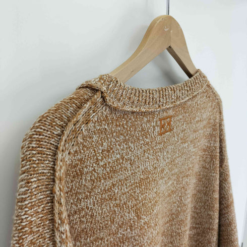 エスカーダスポーツ ESCADA SPORT リブ編み 背面ロゴ刺繍 ウール ニット セーター メンズ JPN:L