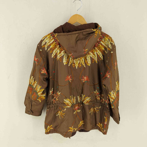 atsuki onishi フェザー ターコイズプリント ジャケット レディース