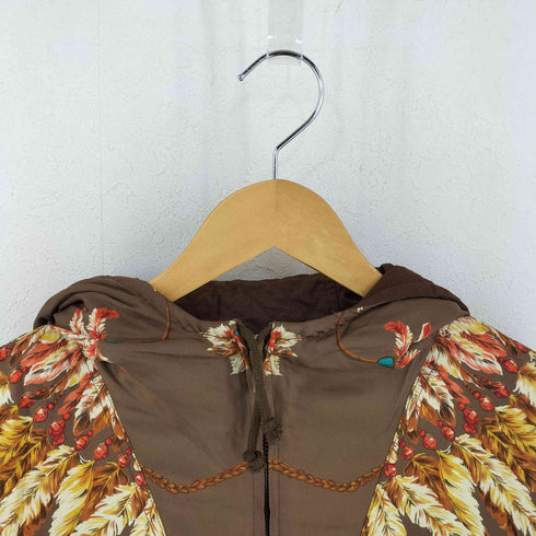 atsuki onishi フェザー ターコイズプリント ジャケット レディース