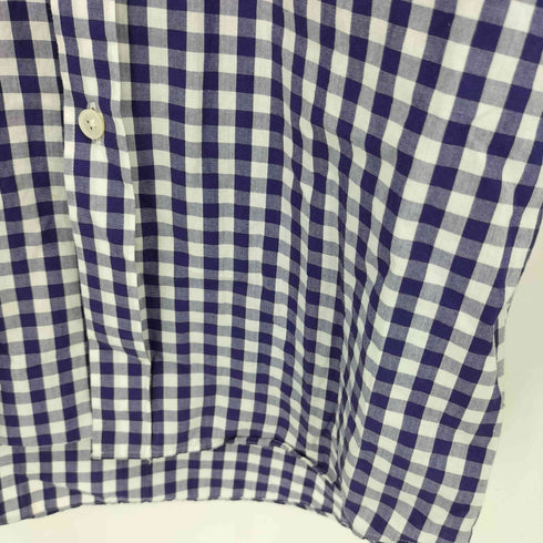 トリココムデギャルソン tricot COMME des GARCONS 05SS ギンガムチェック ラウンドカラー 長袖シャツ ブラウス レディース S