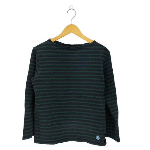 オーシバル ORCIVAL フランス製 ボートネック ボーダー柄 長袖Tシャツ カットソー レディース