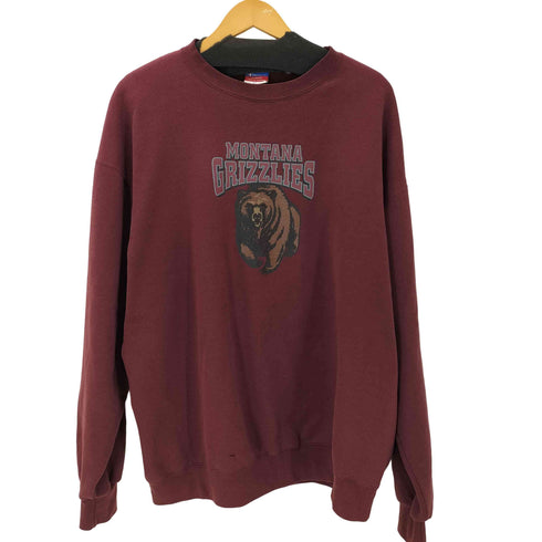 チャンピオン Champion ATHLETIC APPAREL 熊 クマ ベアー アニマル プリント スウェット トレーナー 袖目付き ビックサイズ メンズ import:XL