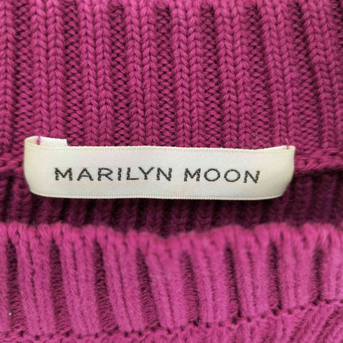 マリリンムーン MARILYN MOON クロップド丈 袖ドッキング リブニット レディース