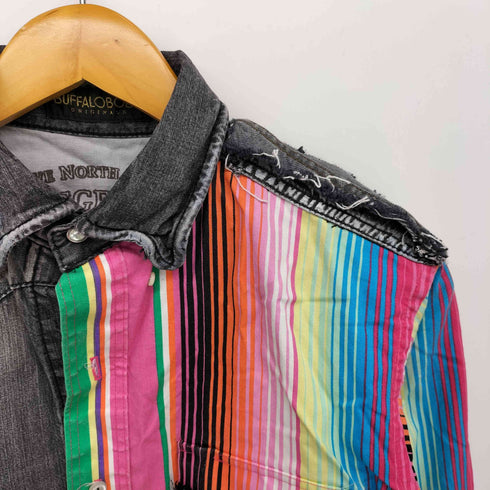 デニム リメイク加工 ツギハギ サイケデリック L/S シャツ Y2K メンズ