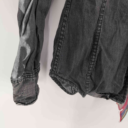 デニム リメイク加工 ツギハギ サイケデリック L/S シャツ Y2K メンズ