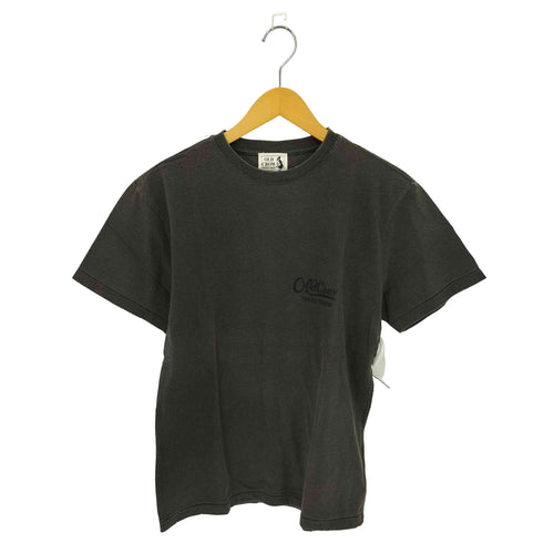 オールドクロウ OLD CROW ワンポイントロゴプリント フェード クラックデザイン クルーネック半袖Tシャツカットソー メンズ M