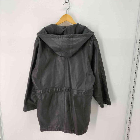 ラムレザー フーディートグルボタン ジャケット メンズ