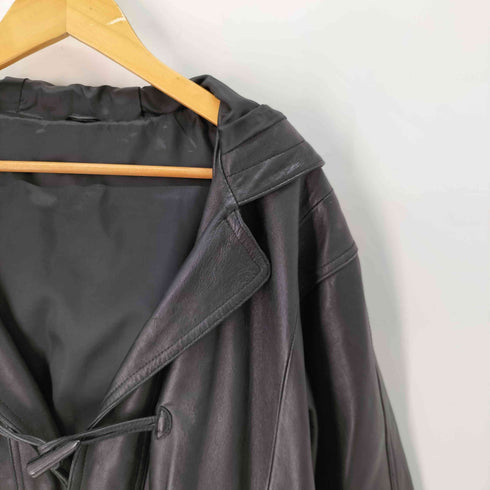 ラムレザー フーディートグルボタン ジャケット メンズ