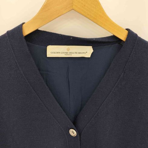 ゴールデン グースデラックスブランド golden goose deluxe brand クロップド丈 エルボーパッチ 2ポケット ウールカーディガン レディース import:S