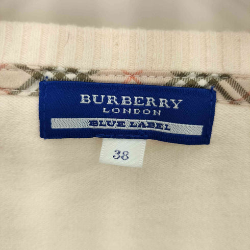 バーバリーブルーレーベル BURBERRY BLUE LABEL クロップド丈 コットン カーディガン レディース 38