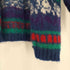 KNIT KNIT 90S モヘア 50% 混 総柄 アクリル ニット カーディガン レディース import:M