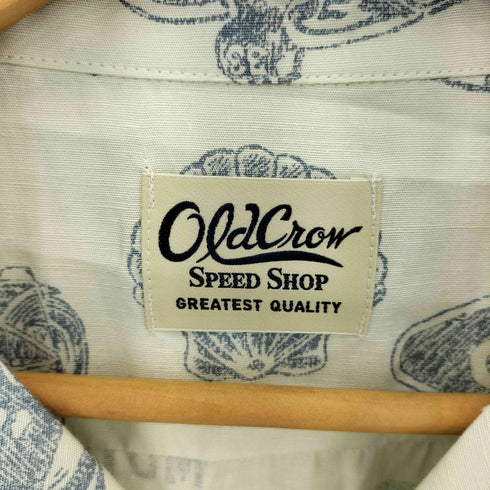 オールドクロウ OLD CROW L.A. MOTORCYCLE GARAGE L/S SHIRTS モーターサイクル ガレージ オープンカラー シャツ メンズ L